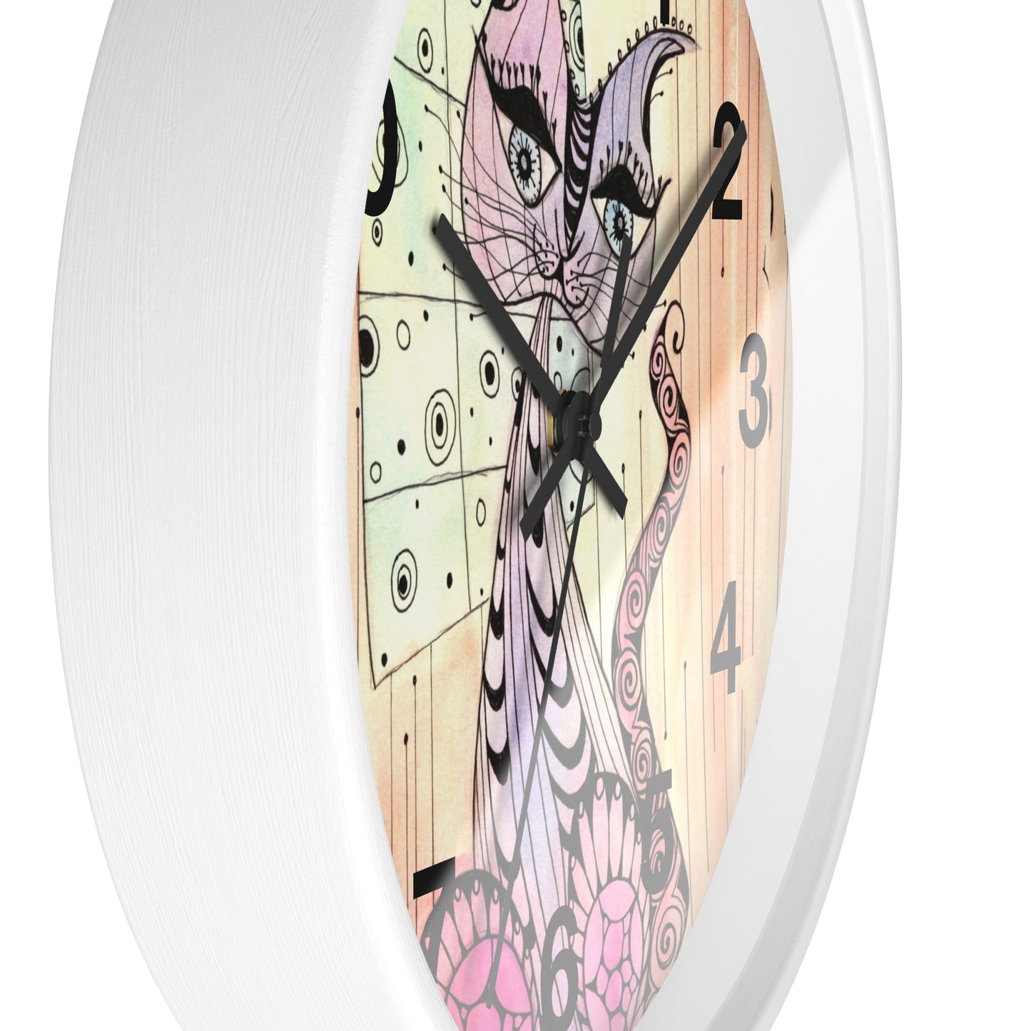309. Gato Zen Wall Clock w Frame