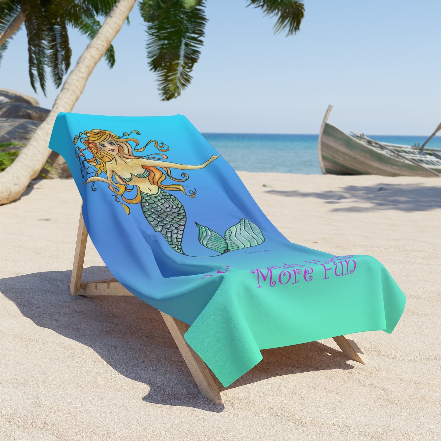 Copy of Copy of 201. Beach Towel - Take This Mermaid to the Beach !