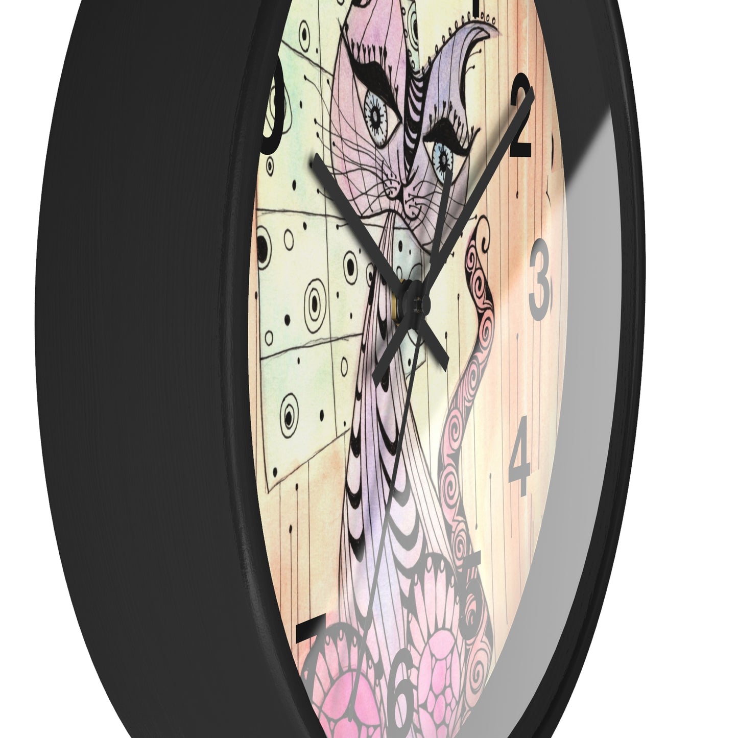 309. Gato Zen Wall Clock w Frame