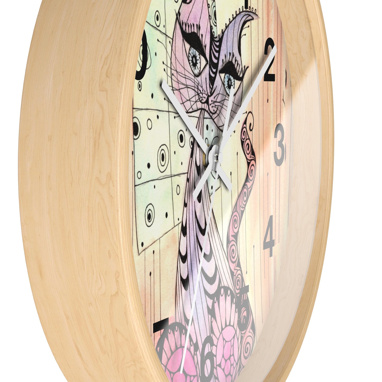 309. Gato Zen Wall Clock w Frame