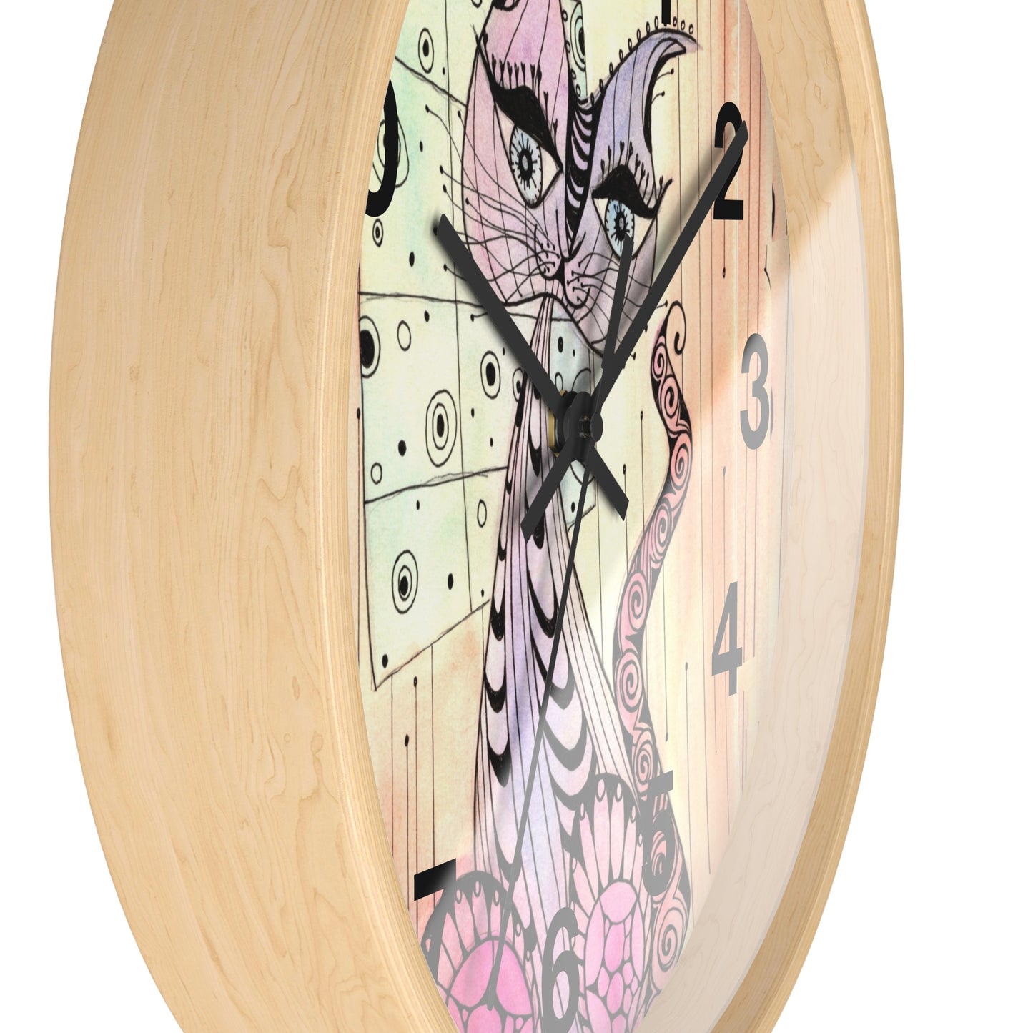 309. Gato Zen Wall Clock w Frame