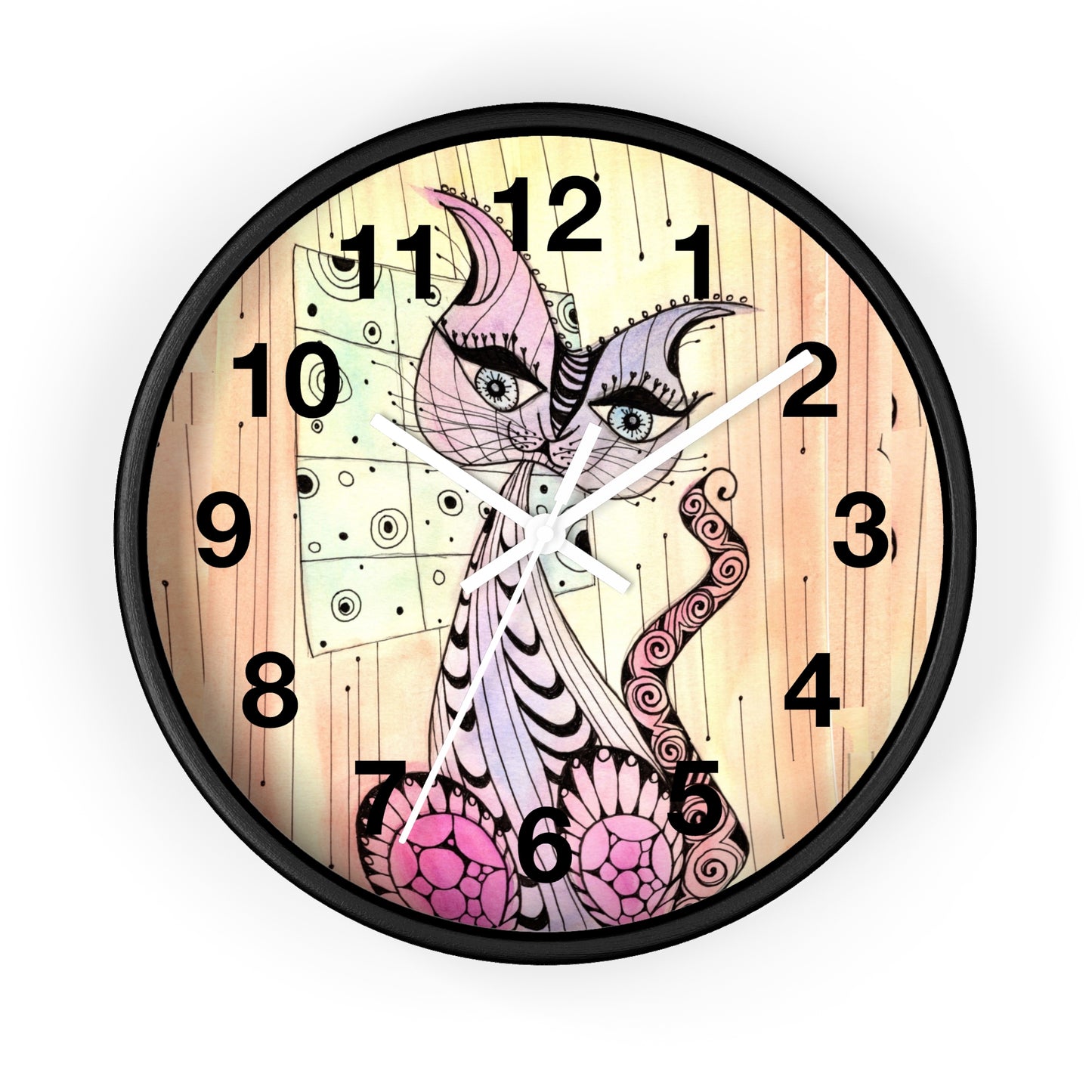 309. Gato Zen Wall Clock w Frame