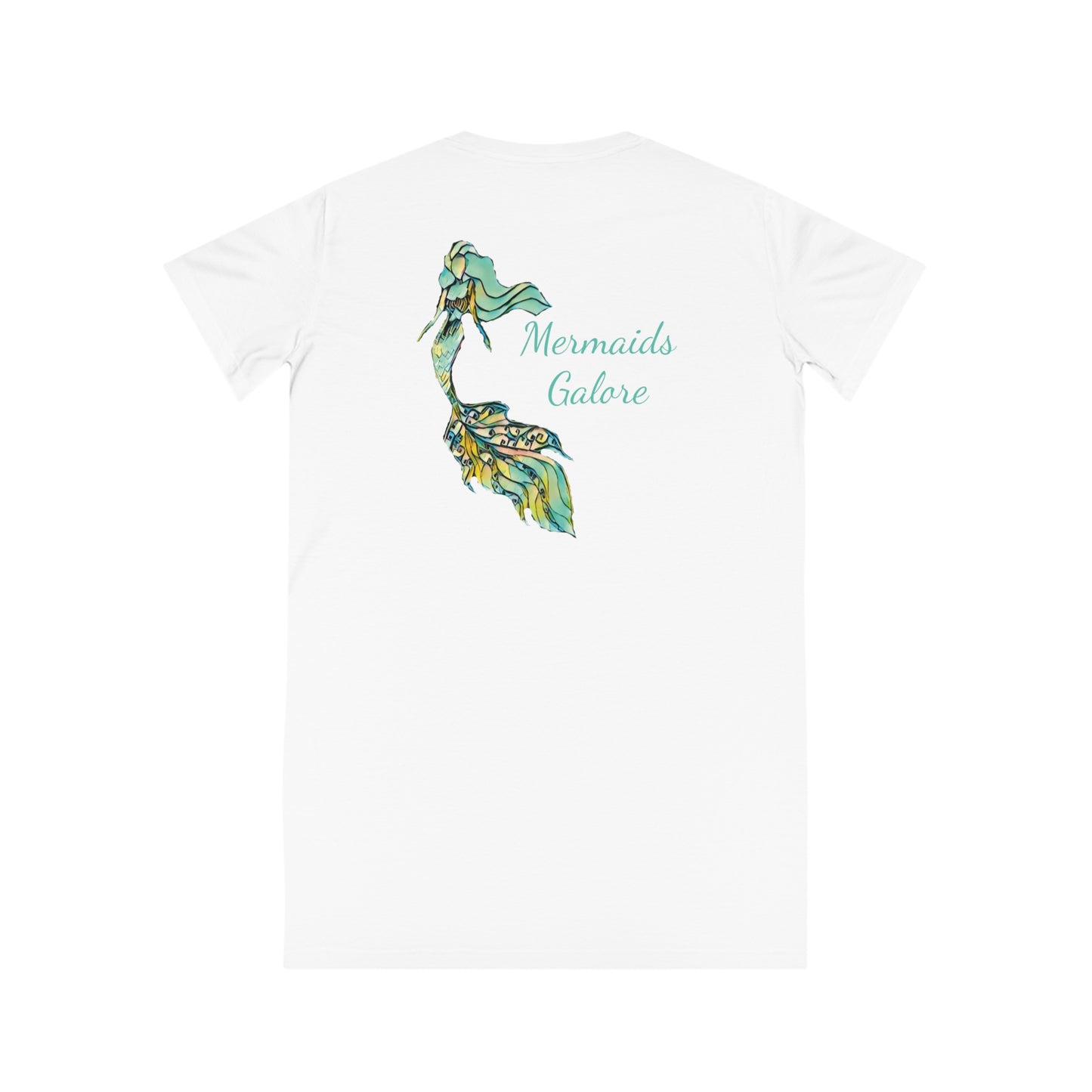 504. 100% Cotton T-Shirt Dress/Beach Cover up - Mermaids Galore