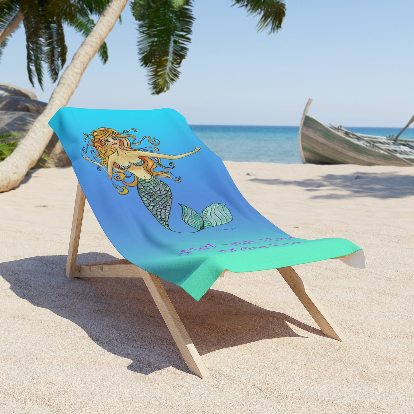 206. Beach Towel - Mermaid Ginger