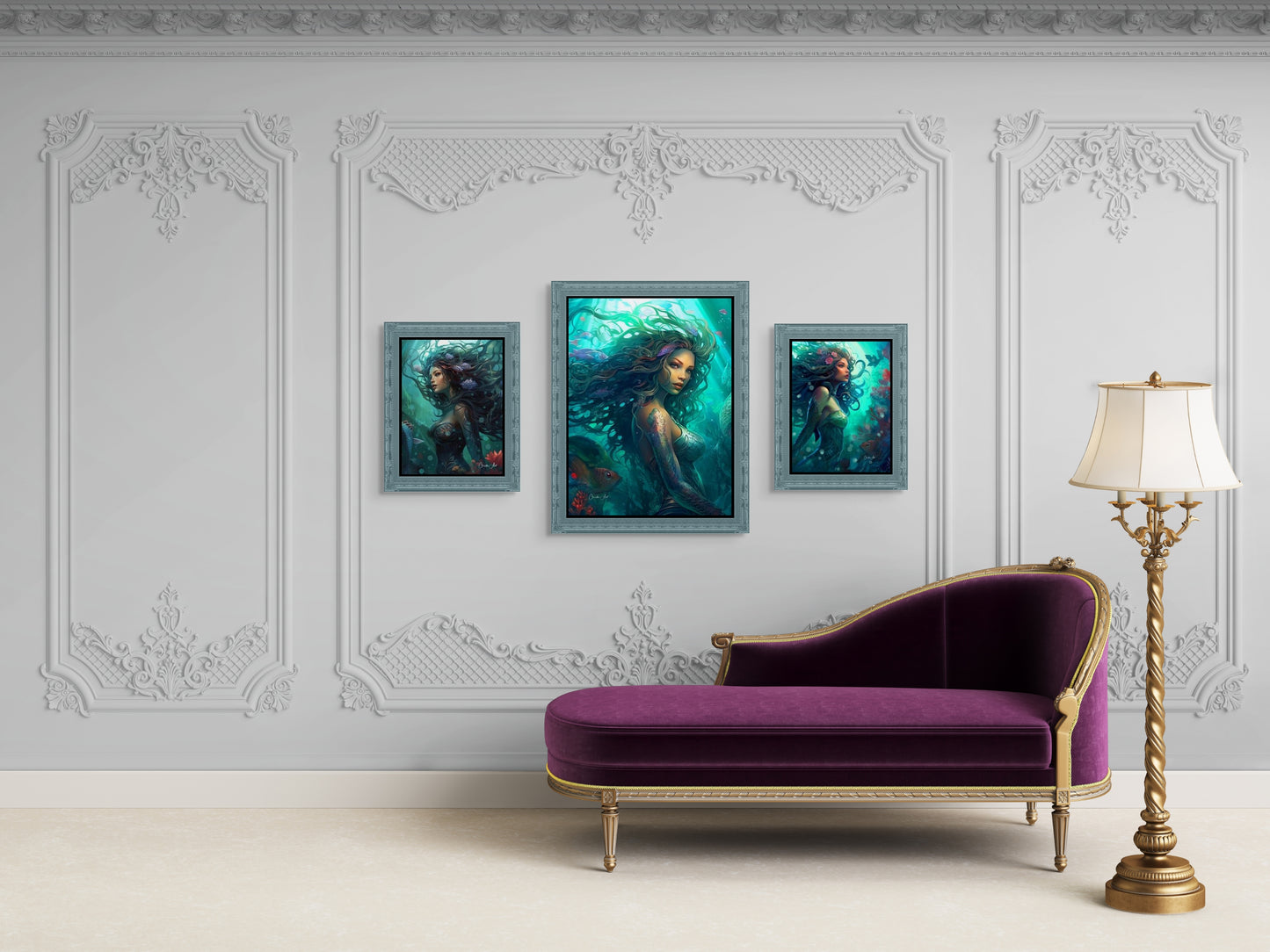 102. Gallery Wrap Canvas Print - "Mermaid Cora"