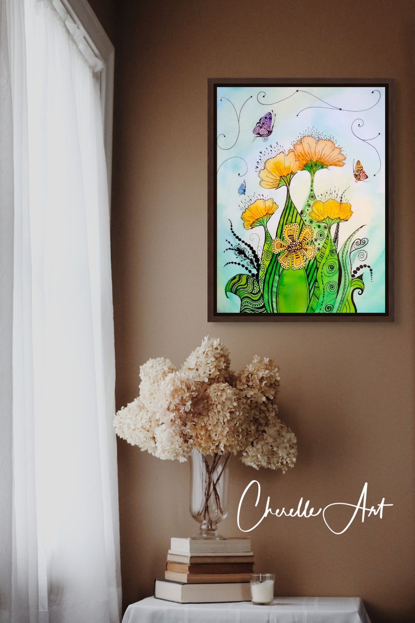 123. Gallery Wrap Canvas Print - "Garden Zen Bouquet D"