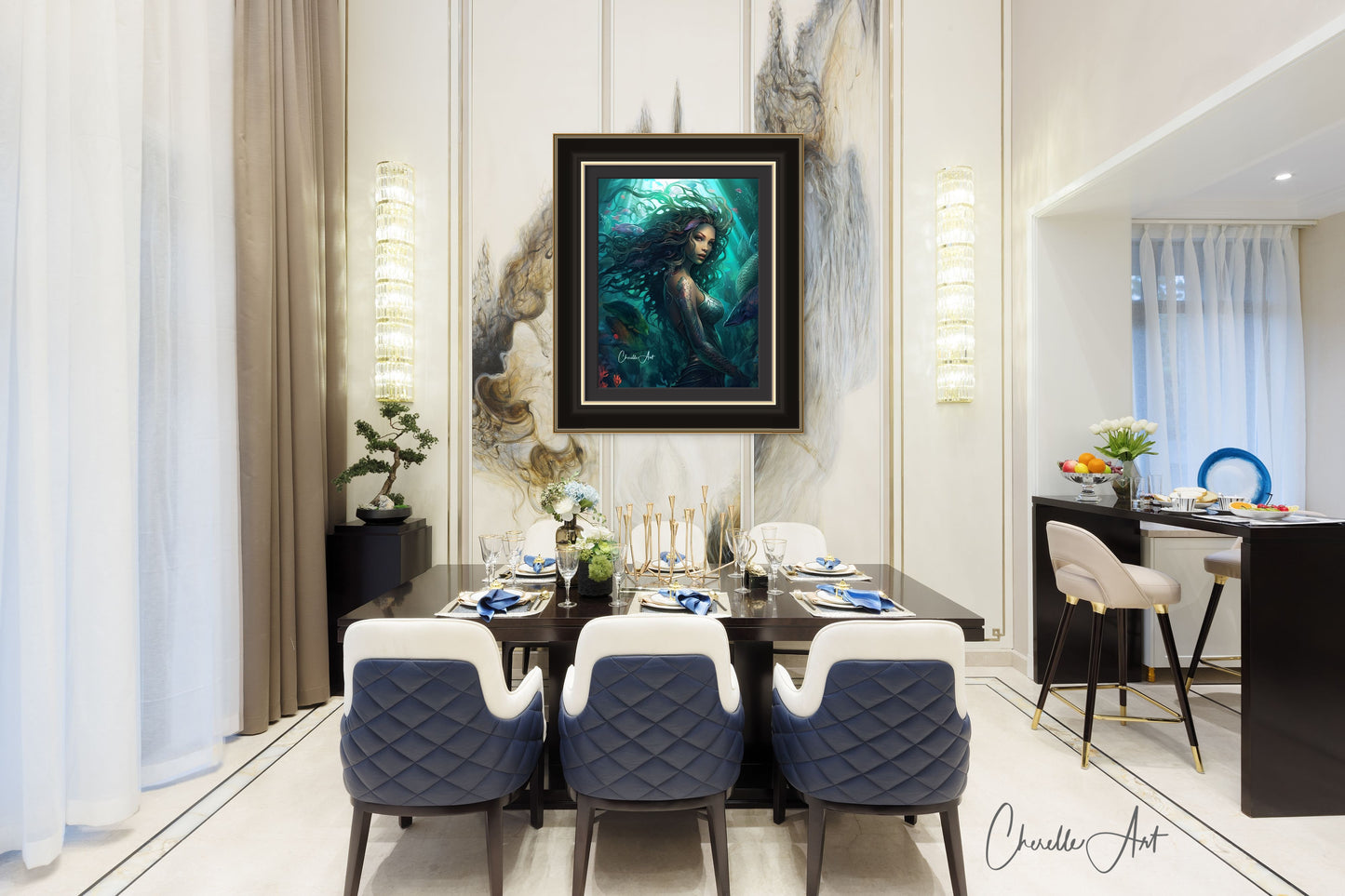 102. Gallery Wrap Canvas Print - "Mermaid Cora"