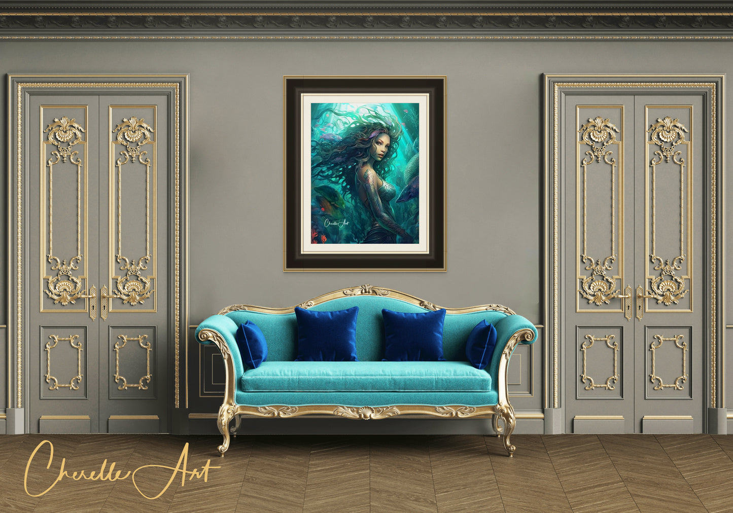 102. Gallery Wrap Canvas Print - "Mermaid Cora"