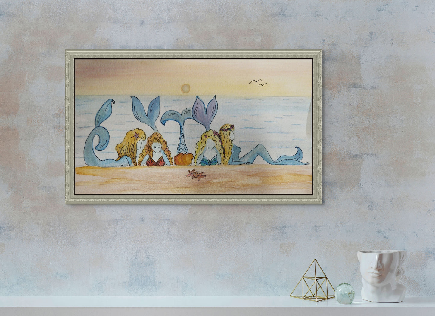110. Gallery Wrap Canvas Print - "Mermaids at the Beach"