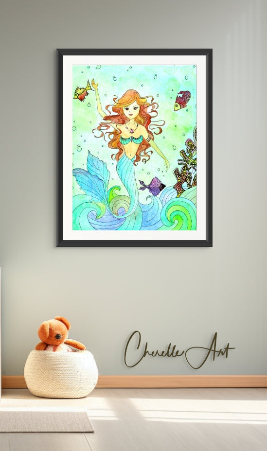 128. Gallery Wrap Canvas Print - "Mermaid Starr"