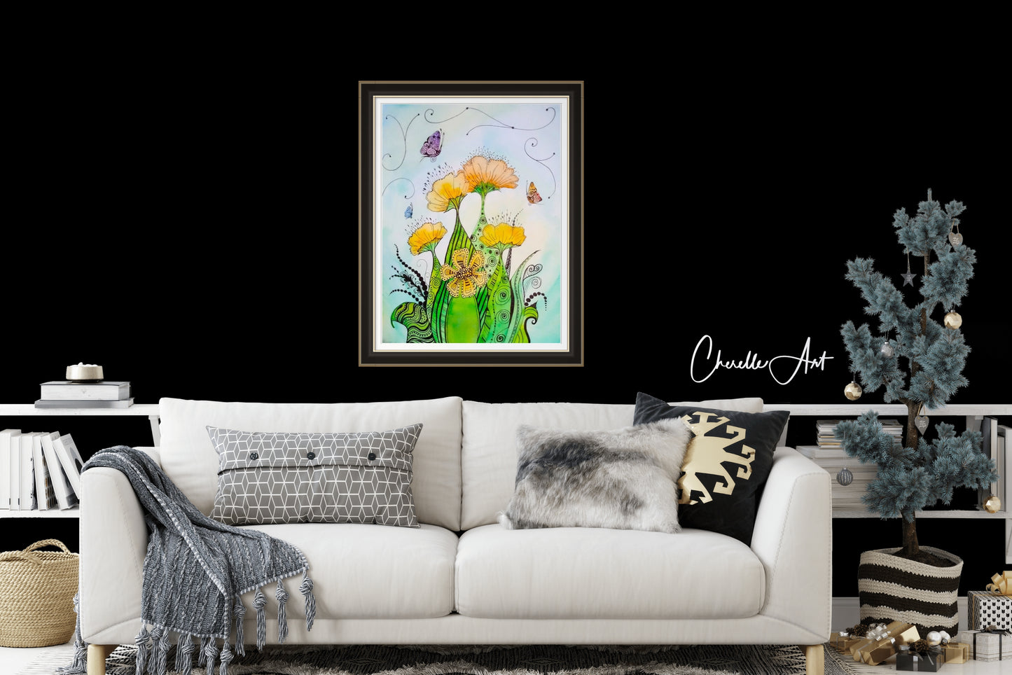 123. Gallery Wrap Canvas Print - "Garden Zen Bouquet D"
