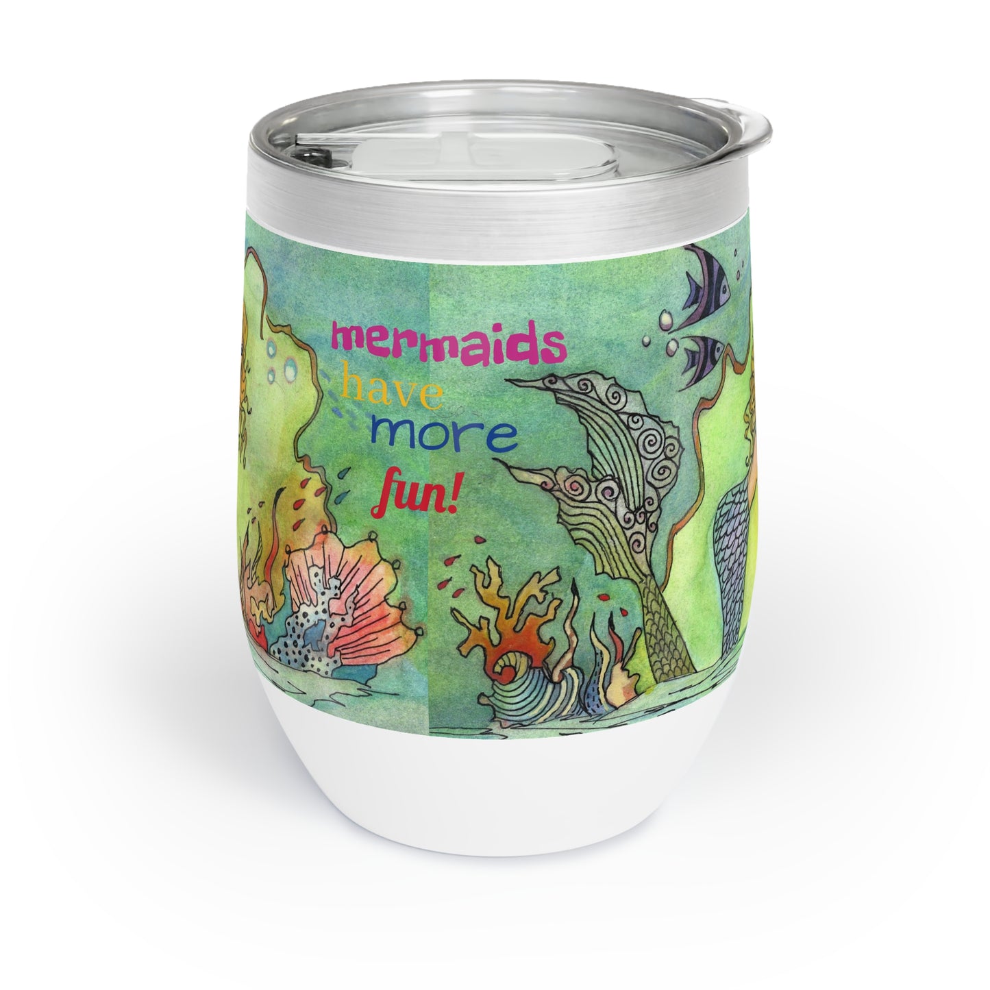 5. Cherelle Art Mermaids and Martini's Chill Drink Tumbler