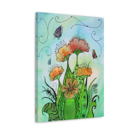 123. Gallery Wrap Canvas Print - "Garden Zen Bouquet D"