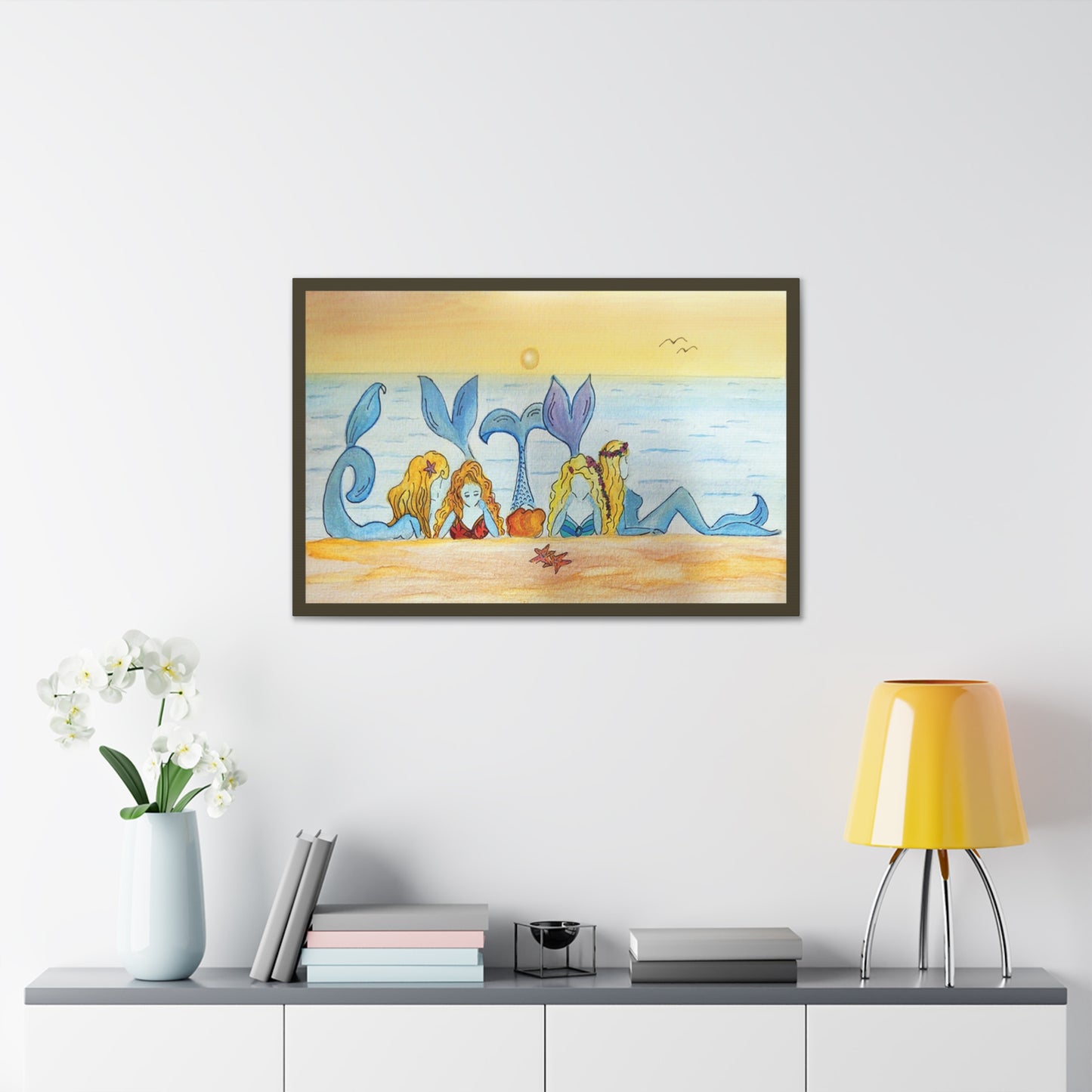 110. Gallery Wrap Canvas Print - "Mermaids at the Beach"