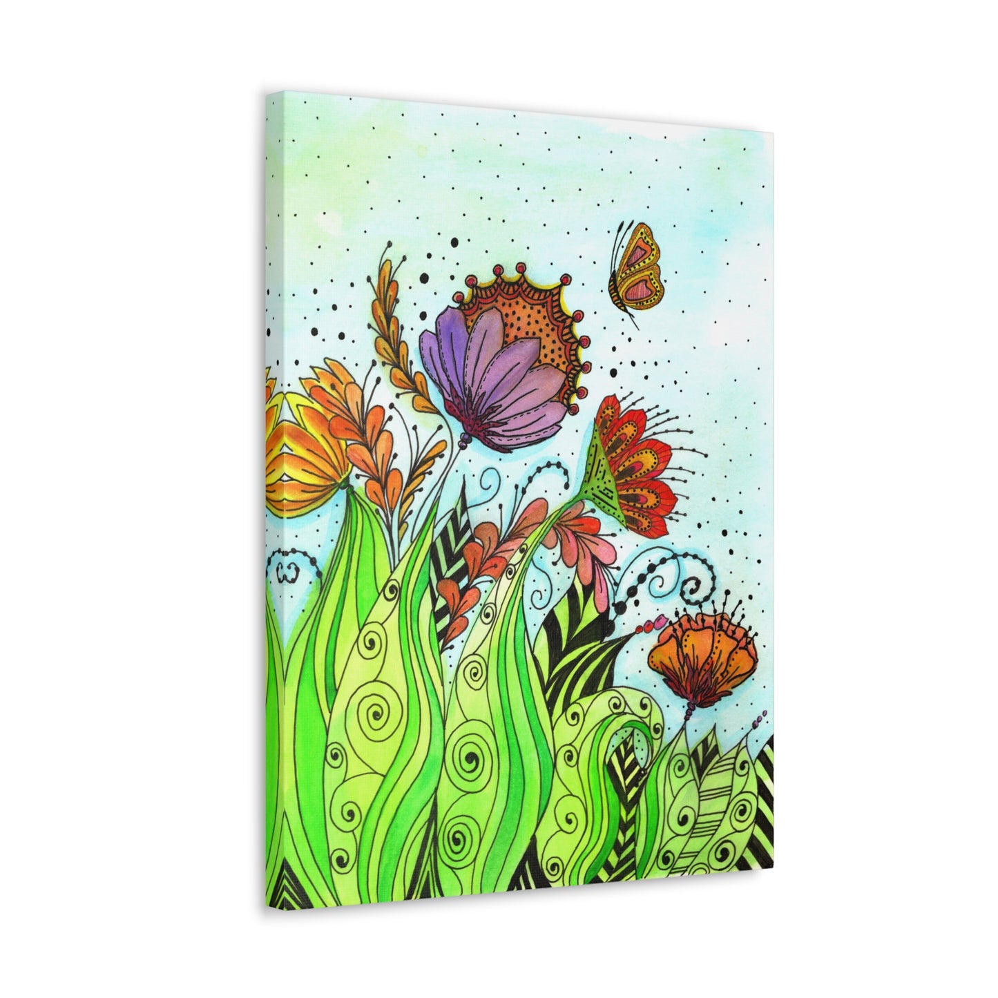 124. Gallery Wrap Canvas Print - "Garden Zen Bouquet A"