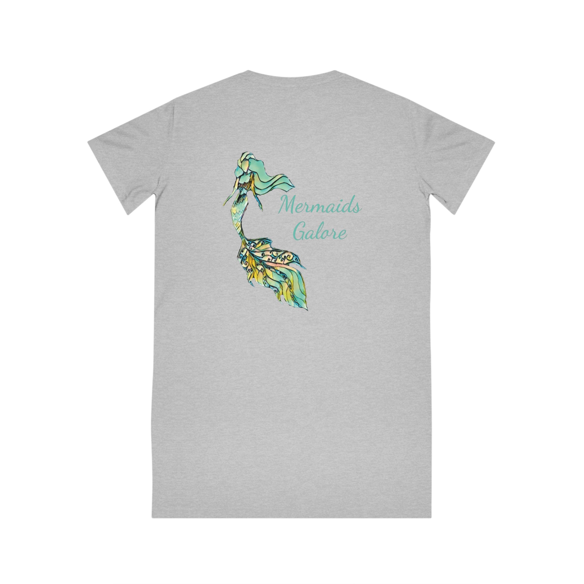 504. 100% Cotton T-Shirt Dress/Beach Cover Up - Mermaids Galore Canyon Pink / XL 504. 100% Cotton T-Shirt Dress/Beach Cover Up - Mermaids Galore Canyon Pink / XL