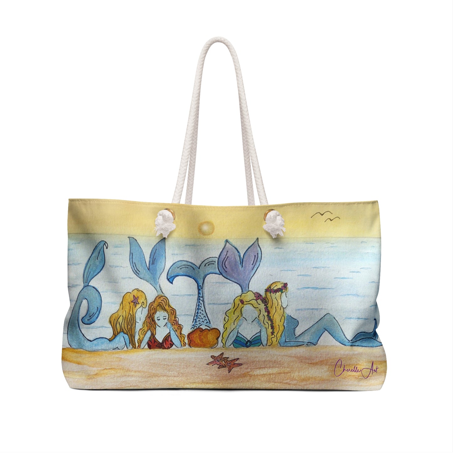 402. Beach Bag - Mermaids at the Beach