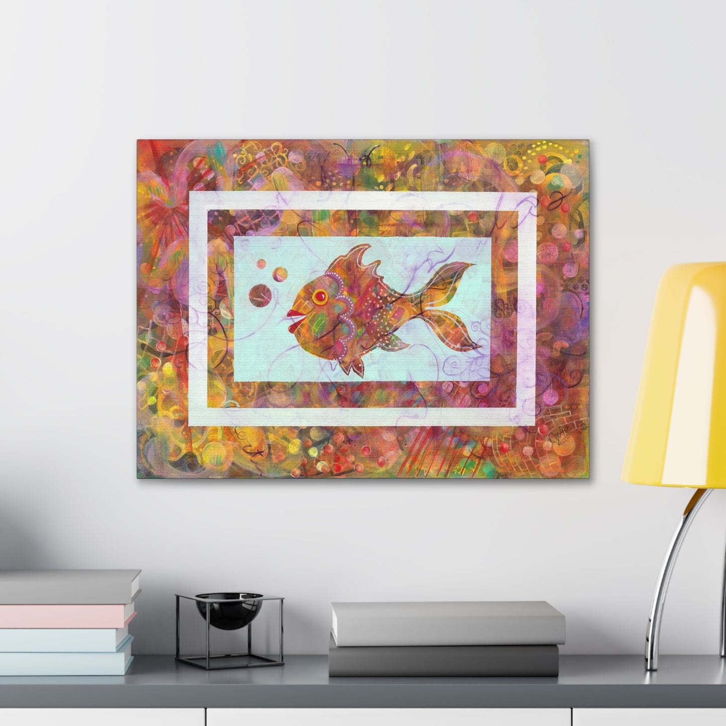 118. Gallery Wrap Canvas Print - "Parrot Fish"