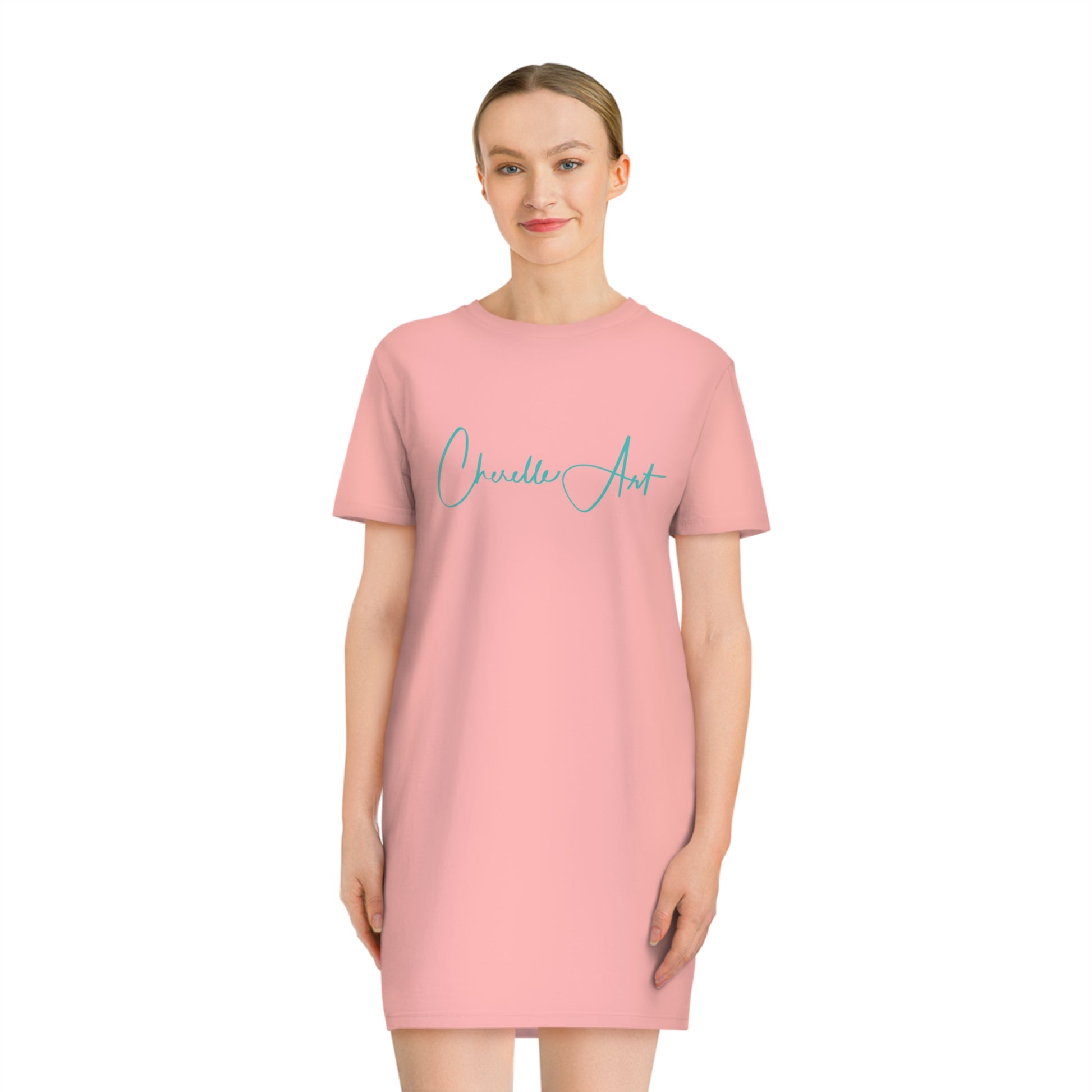 504. 100% Cotton T-Shirt Dress/Beach Cover Up - Mermaids Galore Canyon Pink / XL 504. 100% Cotton T-Shirt Dress/Beach Cover Up - Mermaids Galore Canyon Pink / XL