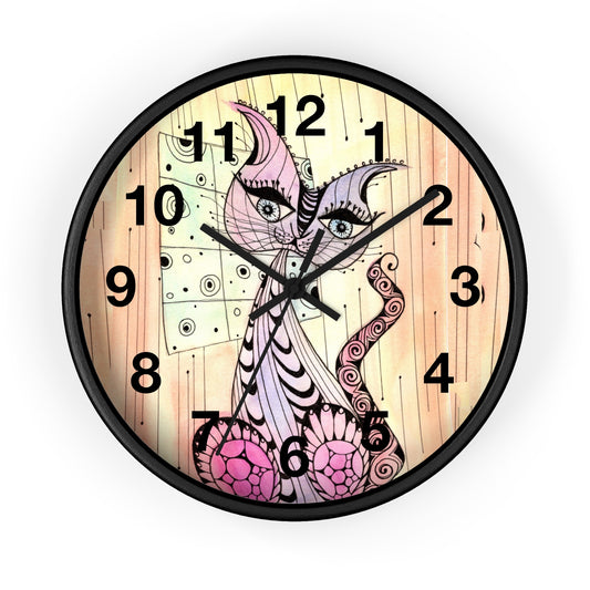 309. Gato Zen Wall Clock w Frame