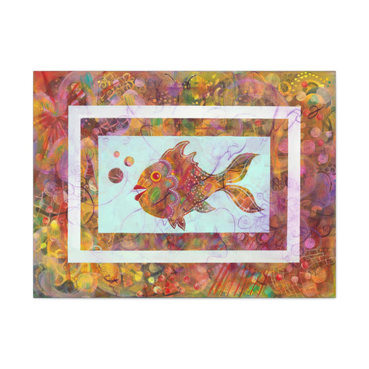 118. Gallery Wrap Canvas Print - "Parrot Fish"