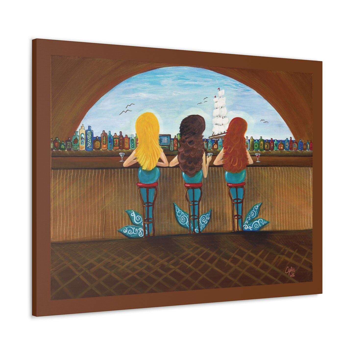 109. Gallery Wrap Canvas Print - "Three Mermaids..."