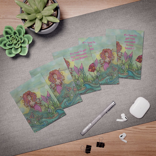 603. Mermaid Sophia Blank Note Cards (5-Pack)