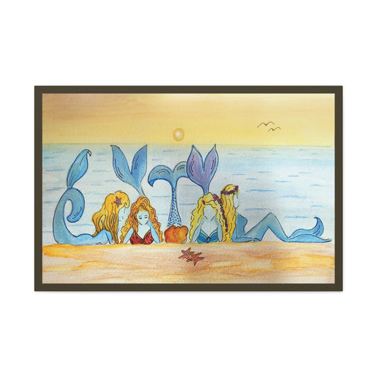 110. Gallery Wrap Canvas Print - "Mermaids at the Beach"