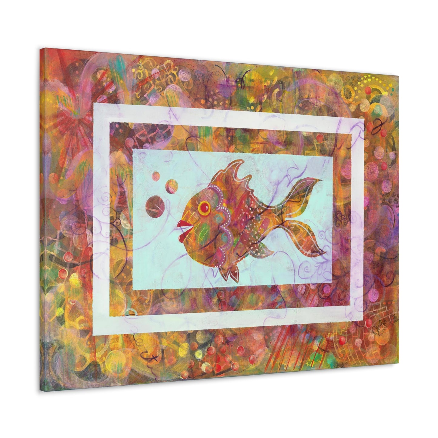 118. Gallery Wrap Canvas Print - "Parrot Fish"