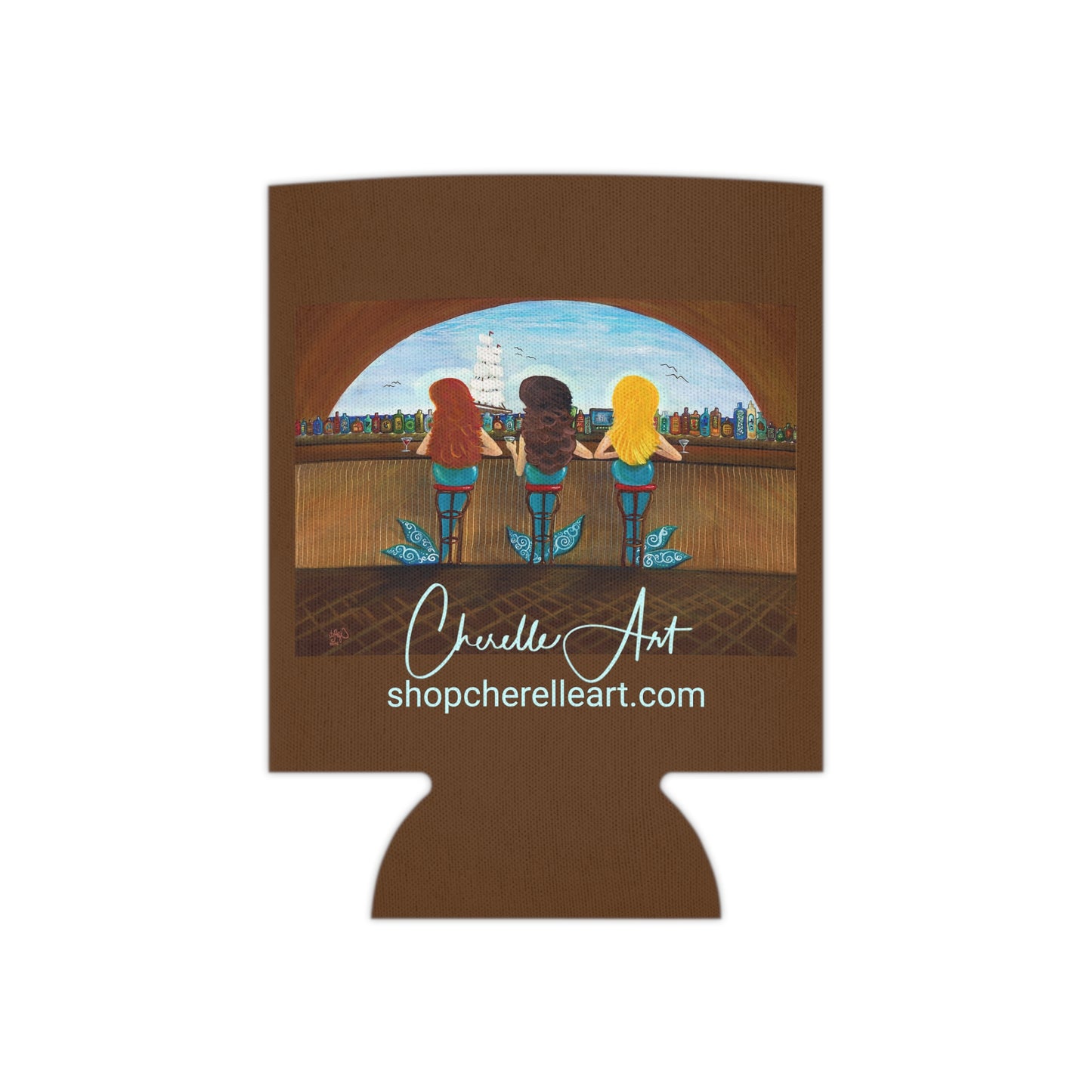 301. Custom Can Coozies - "Three Mermaids ..." (1 Pack)