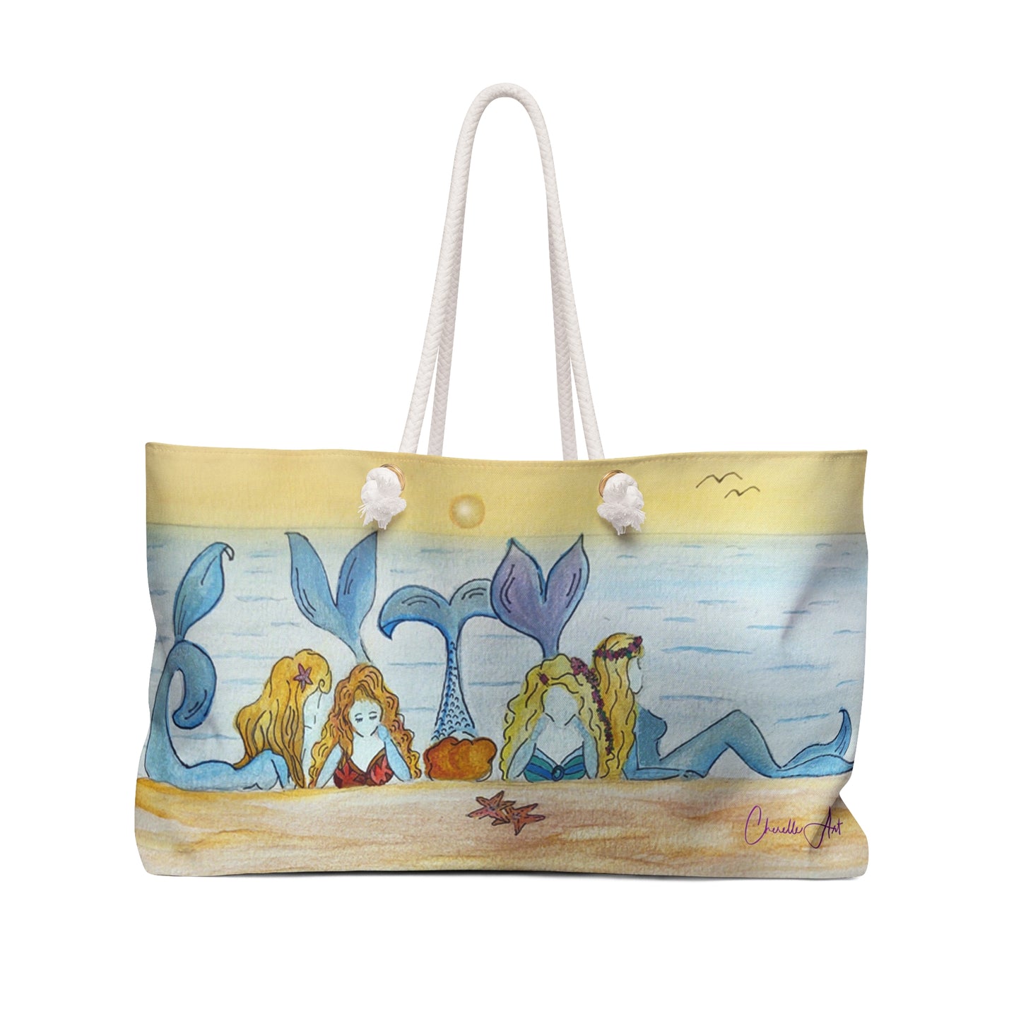 402. Beach Bag - Mermaids at the Beach