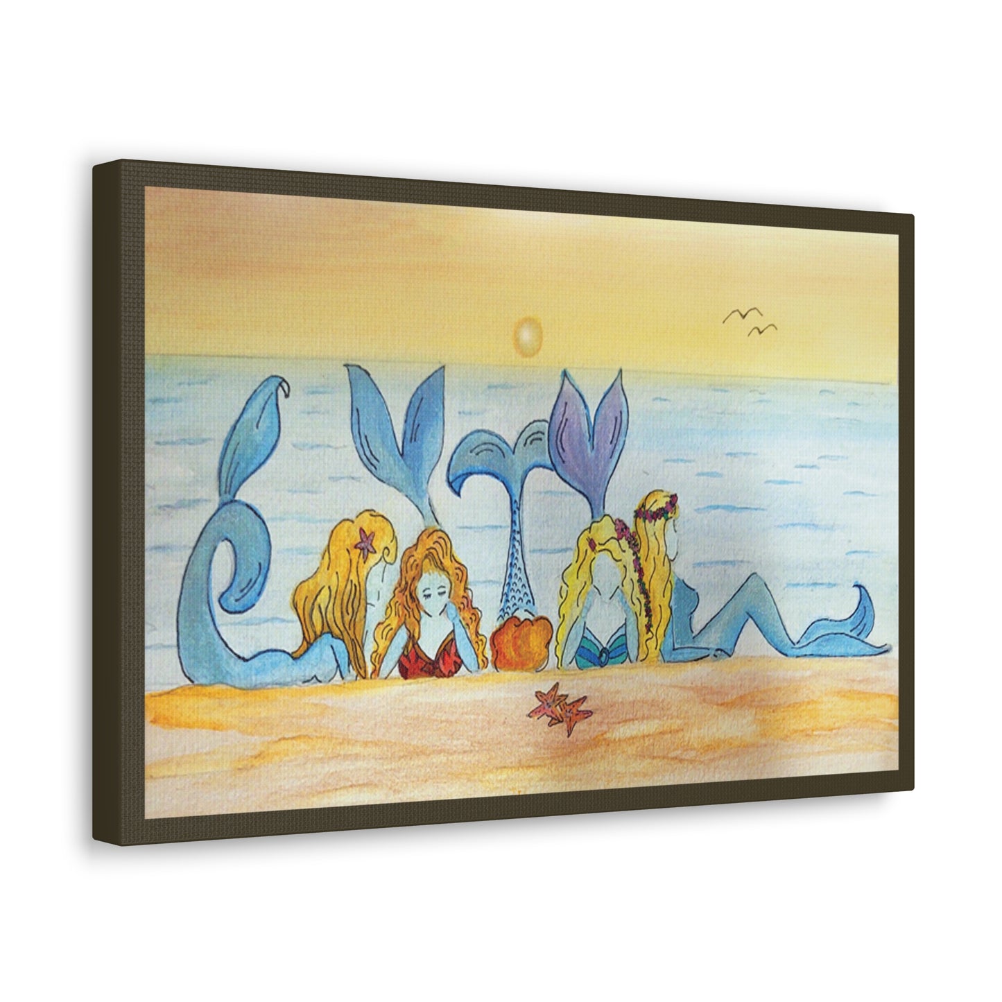 110. Gallery Wrap Canvas Print - "Mermaids at the Beach"