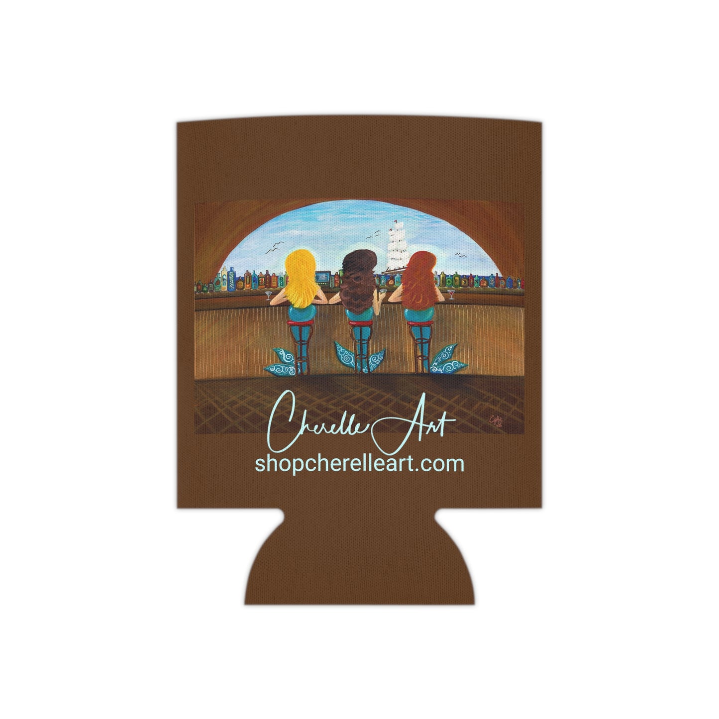 301. Custom Can Coozies - "Three Mermaids ..." (1 Pack)