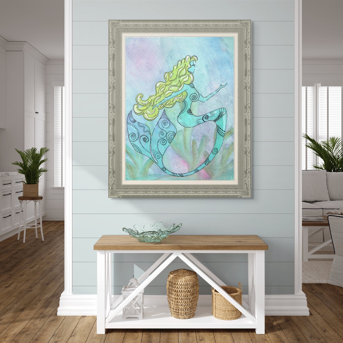 120. Gallery Wrap Canvas Print - "Mermaid Jade"