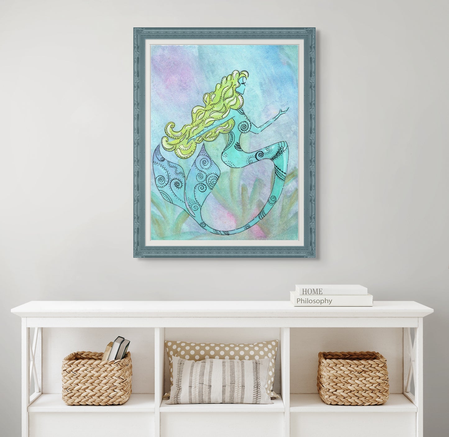 120. Gallery Wrap Canvas Print - "Mermaid Jade"