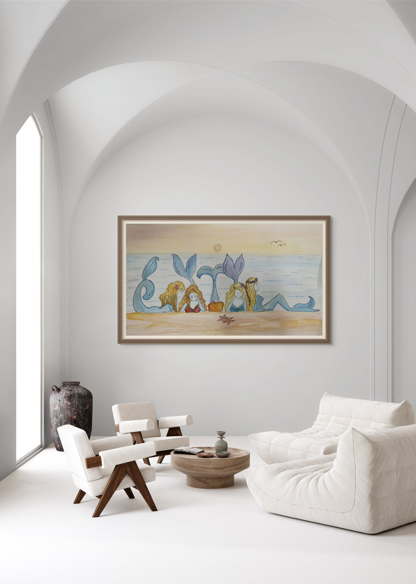 110. Gallery Wrap Canvas Print - "Mermaids at the Beach"