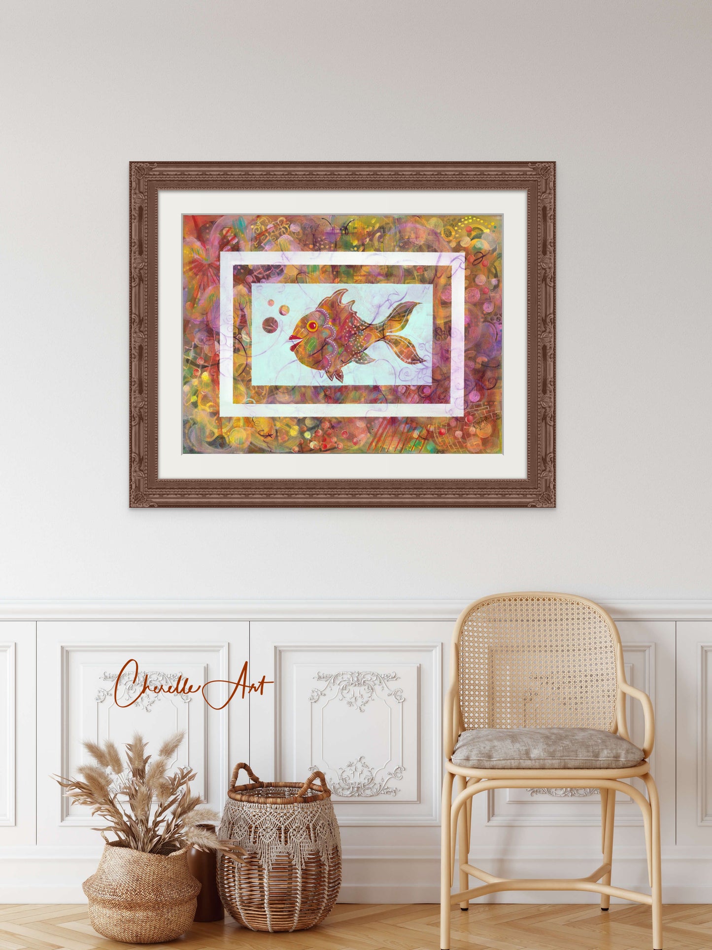 118. Gallery Wrap Canvas Print - "Parrot Fish"