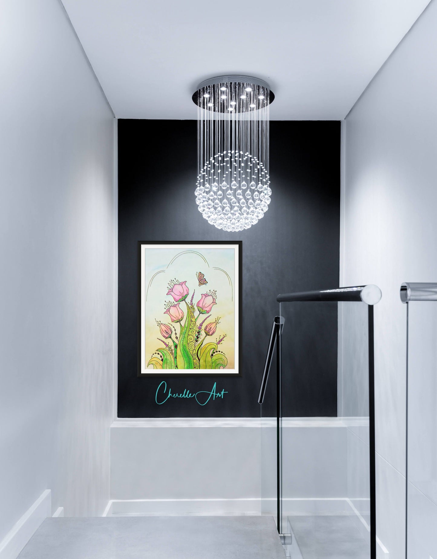 125. Gallery Wrap Canvas Print - "Wild Pink Zen Tulips"