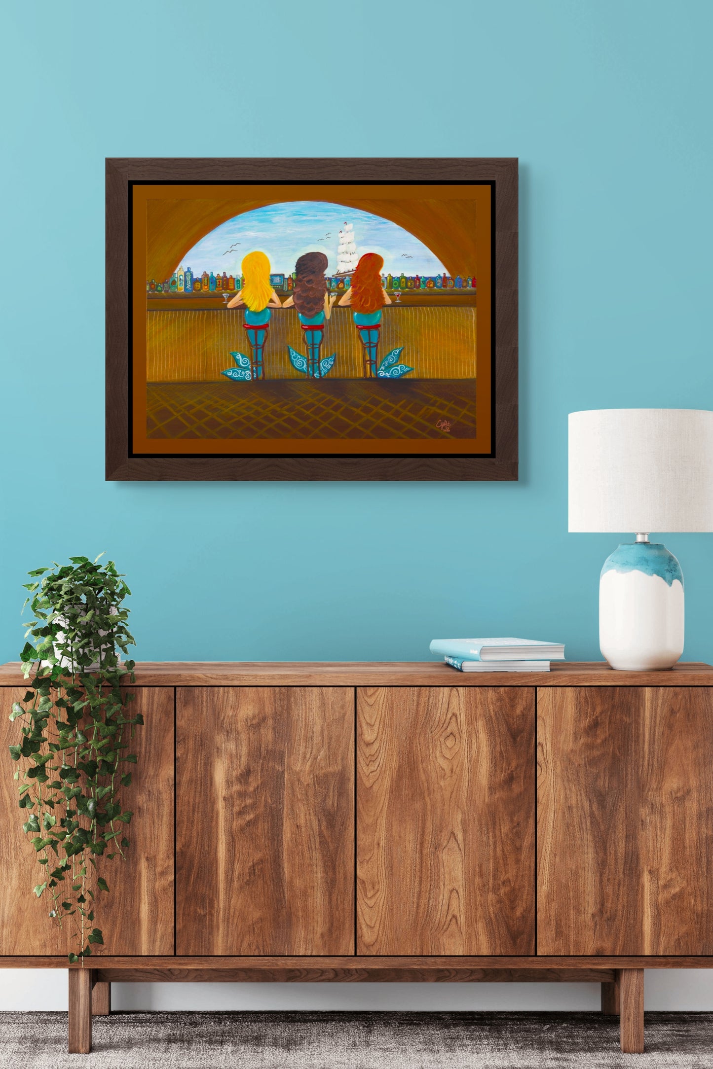 109. Gallery Wrap Canvas Print - "Three Mermaids..."