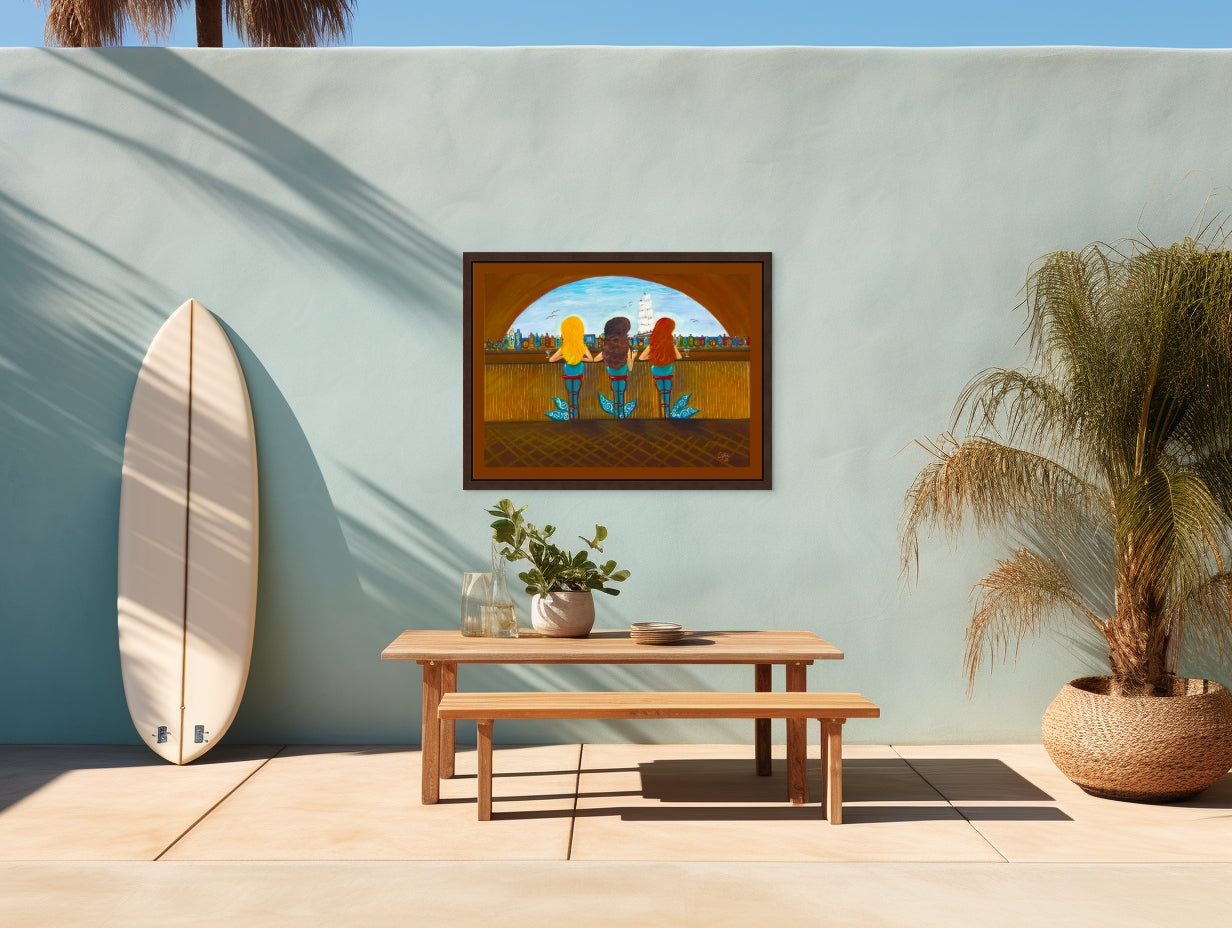 109. Gallery Wrap Canvas Print - "Three Mermaids..."